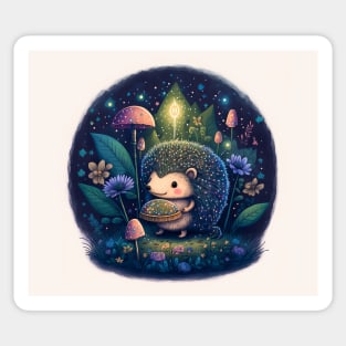 Hedgehog Fairy Tale Scene Sticker